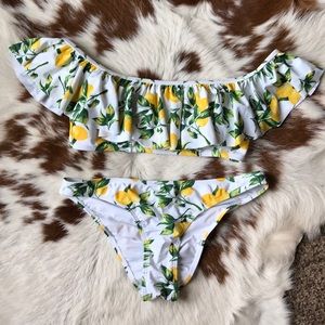 lemon two piece bikini.